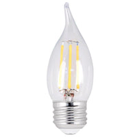 Feit CA10 (Flame Tip) E26 (Medium) LED Light Bulb Soft White 60 Watt Equivalence 2 pk