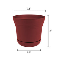 Bloem Saturn 6.5 in. H X 7.25 in. W Plastic Traditional Planter Burnt Red