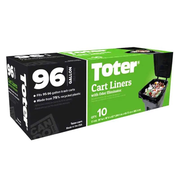 Heavy Duty 45 Gallon Trash Bags - 50 Count With Ties 1.8 MIL