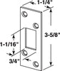 Prime-Line 3.625 in. H X 1.25 in. L Brushed Stainless Steel Steel High Security Deadbolt Strike