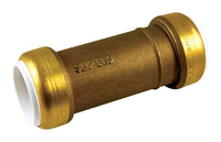 Shark Bite Tan Brass 200 PSI Lead-Free Coupling 1 x 1 Dia. in. IPS