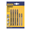 Irwin Marathon 4 in. Carbon Steel T-Shank Jig Saw Blade Set Assorted TPI 6 pk