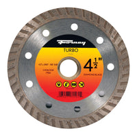 Forney Turbo 4-1/2 in. D X 7/8 in. Diamond Continuous Rim Circular Saw Blade 1 teeth 1 pc