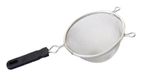 Good Cook Silver/Black Rust-Resistant Cast Aluminum Mesh Strainer 6 L in. with Plastic Handle