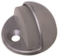 National Hardware Solid Brass w/Rubber Bumper Chrome Silver Door Stop Mounts to floor 1.75 in.