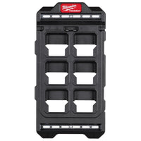 Milwaukee PACKOUT 10.25 in. W X 20 in. H Compact Wall Mounted Plate Polypropene 6 compartments Black