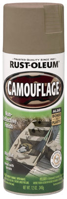 Rust-Oleum Specialty Flat Khaki Camouflage Spray Paint 12 oz. (Pack of 6)