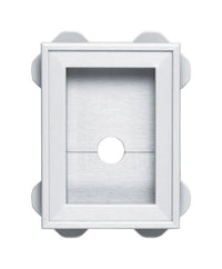 Builders Edge 6-1/4 in. H X 1-5/8 in. L Prefinished White Vinyl Mounting Block