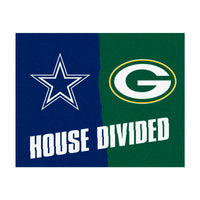 NFL House Divided - Packers / Cowboys House Divided Rug