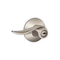 Schlage Sacramento Satin Nickel Keyed Entry Lever 1-3/4 in.