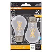 Sylvania TruWave A15 E26 (Medium) LED Bulb Soft White 40 Watt Equivalence 2 pk