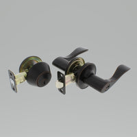 Ultra Security Oil Rubbed Bronze Deadbolt and Entry Door Knob KW1 1-3/4 in.