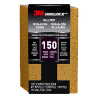 3M Sandblaster 4-1/2 in. L X 2-1/2 in. W X 1 in. 150 Grit Medium Dual Angle Sanding Sponge