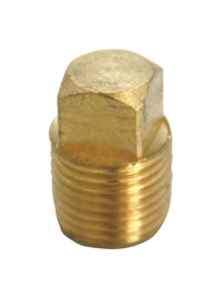 JMF 1/8 in. MPT Yellow Brass Square Head Plug (Pack of 10)