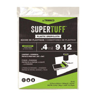 Trimaco SuperTuff 9 ft. W X 12 ft. L X 0.4 mil Plastic Drop Cloth 1 pk