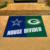 NFL House Divided - Packers / Cowboys House Divided Rug