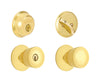 Schlage Bell Bright Brass Knob and Single Cylinder Deadbolt 1-3/4 in.