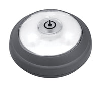 Rite Lite Gray Battery Powered LED Puck Light 1 pk