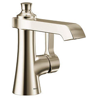 Polished nickel one-handle high arc bathroom faucet