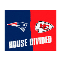 NFL House Divided - Patriots / chiefs House Divided Rug