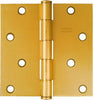 4 x 4-In. Dull Brass Residential Door Hinge