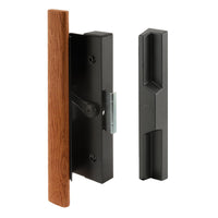 Prime-Line Wood Tone Steel Outdoor Door Handle Set