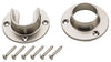 National Hardware 1.31 in. D Satin Nickel Steel Closet Flange Set (Pack of 6).