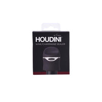 Houdini Black Plastic/Silicone Champagne Sealer