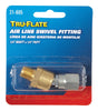 Tru-Flate Brass/Steel Air Line Swivel Fitting 1/4 in. Male 2 pc