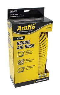 Amflo 50 ft. L X 1/4 in. D Nylon Recoil Air Hose 200 psi Yellow