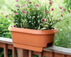 Bloem 24 in. H x 24 in. W Resin Deck rail Deck Rail Planter Terracotta Clay