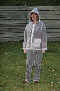 Campmaster Boulder Creek Clear Vinyl Three Piece Rain Suit Medium 11 mil. Thick