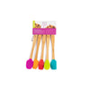 Core Home Assorted Bamboo/Silicone Mini Utensil Set (Pack of 6)