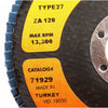 Forney 4-1/2 in. D X 7/8 in. Zirconia Aluminum Oxide Flap Disc 36 Grit 1 pc