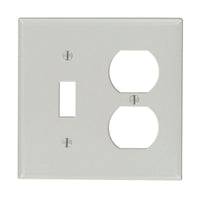 Leviton Gray 2 gang Thermoset Plastic Duplex/Toggle Wall Plate 1 pk