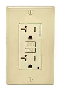 Leviton SmartlockPro 20 amps 125 V Duplex Ivory AFCI/GFCI Dual Function Outlet 5-20R 1 pk