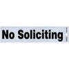 Hillman English Silver No Soliciting Decal 2 in. H X 8 in. W (Pack of 6)