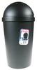 Sterilite 10839006 12 Quart Black Round Swing-Top Wastebasket (Pack of 6)