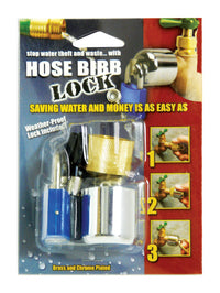 ConservCo Water Theft Hose Bibb Lock with Padlock