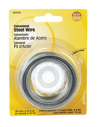 Hillman 75 ft. L Galvanized Steel 20 Ga. Wire (Pack of 10)