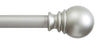 Kenney Satin Silver Silver Layla Curtain Rod 30 in. L X 84 in. L