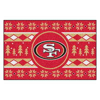 NFL - San Francisco 49ers Holiday Sweater Rug - 19in. x 30in.