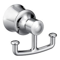 CHROME DOUBLE ROBE HOOK