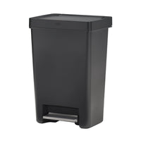 Rubbermaid Premier Series II 13 gal Gray Plastic/Stainless Steel Step On Trash Can (Pack of 4)