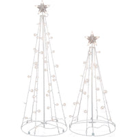 Celebrations LED Cool White String Light Tree 3 ft. and 4 ft. Yard Decor