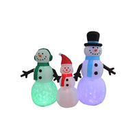 A Holiday Company LED Multi Snowman family 6 ft. Inflatable