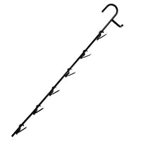 19 in. Black Metal 6 Spot Clip Strip