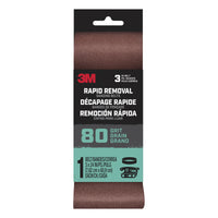 3M Rapid Removal 24 L x 3 in. W Aluminum Oxide Sanding Belt 80 Grit 1 pk