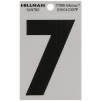 Hillman 3 in. Reflective Black Mylar Self-Adhesive Number 7 1 pc (Pack of 6)