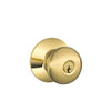 Schlage Plymouth Bright Brass Entry Lockset ANSI Grade 2 1-3/4 in. (Pack of 4)